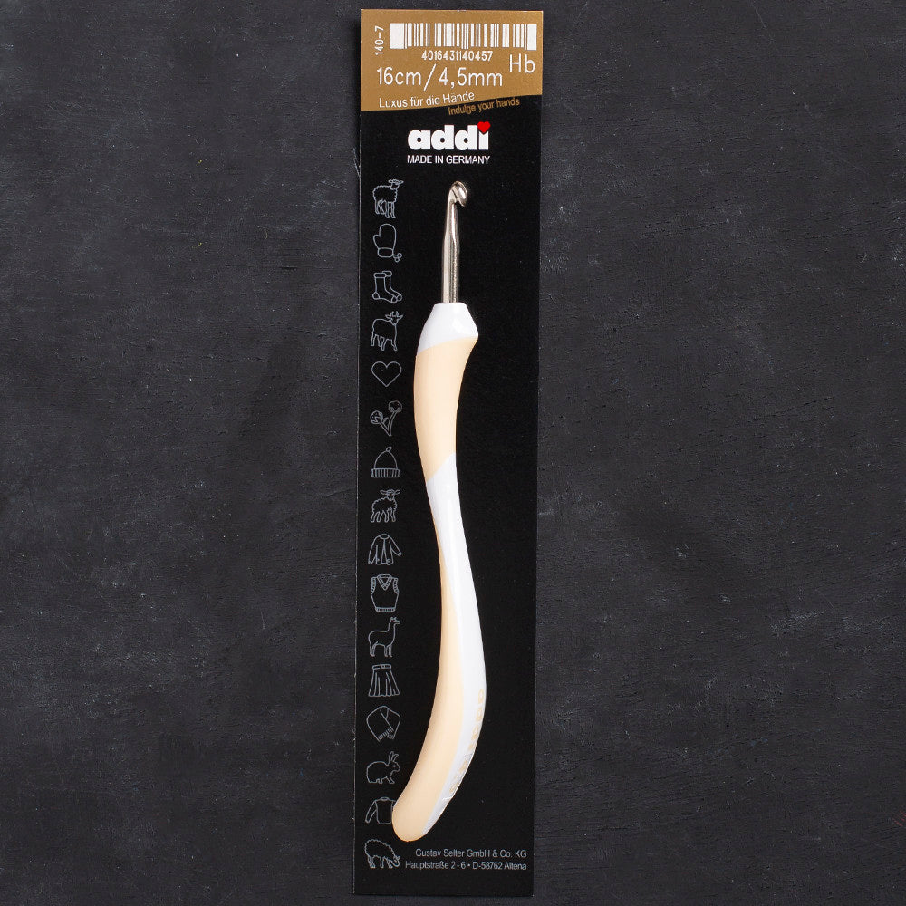 Addi Swing 4,5mm 16cm Bej Ergonomik Yün Tığ - 140-7